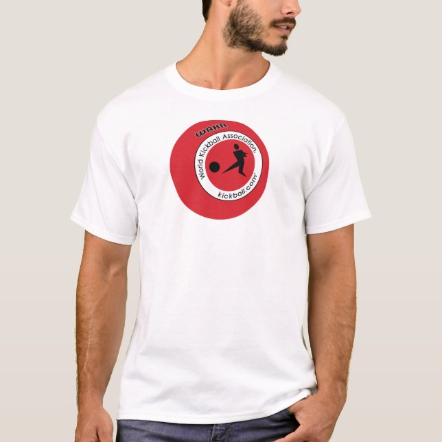 Camiseta O T dos homens - logotipo de Kickball (Frente)