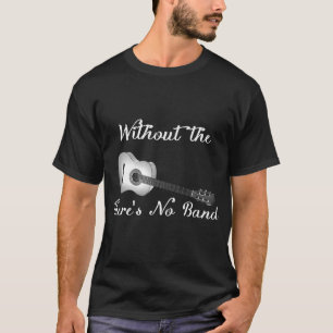 Camiseta O T escuro básico dos homens da guitarra acústic