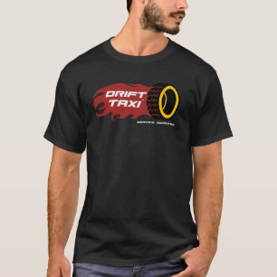 Camiseta O T escuro do táxi da tração (rotulação branc