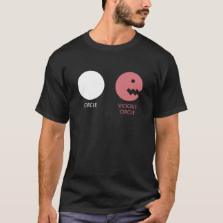 Camiseta O T escuro dos homens do círculo vicioso