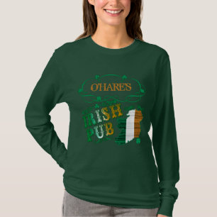 Camiseta O T FEITO SOB ENCOMENDA do bar adiciona o nome do