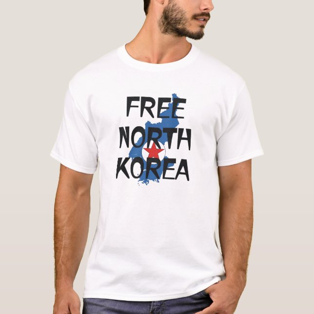 Camiseta O T livra a Coreia do Norte (Frente)