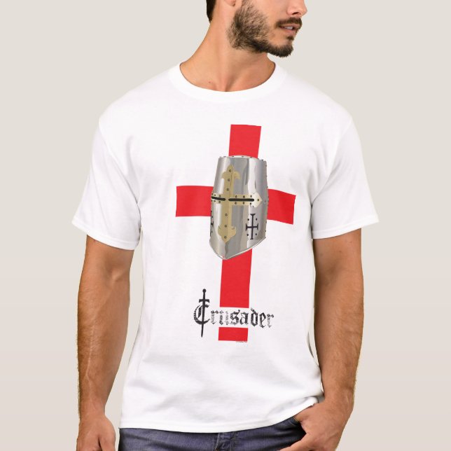 Camiseta O T padrão dos homens do cruzado (Frente)