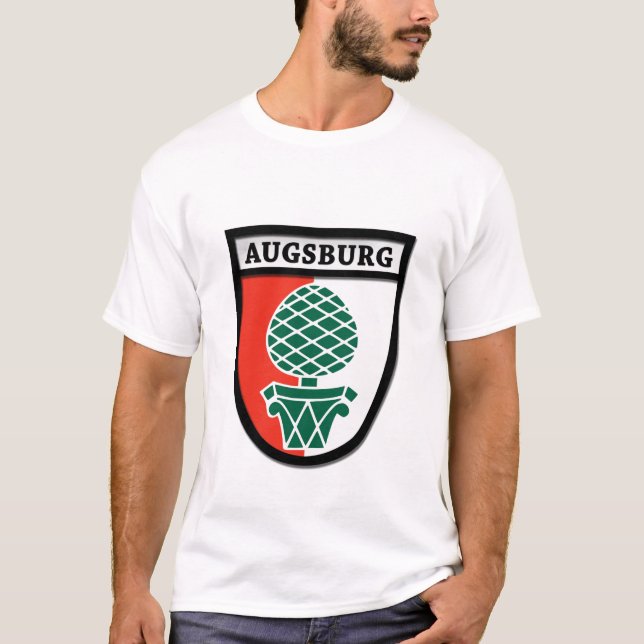 Camiseta O t-shirt 0010 dos homens da brasão de Augsburg (Frente)