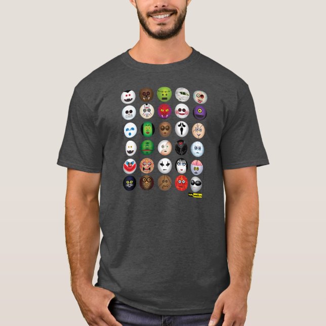 Camiseta O t-shirt assustador dos monstro (Frente)