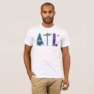Camiseta O t-shirt ATLANTA dos homens, GA (ATL)