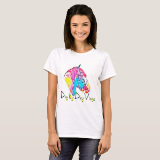 Camiseta O t-shirt básico das mulheres com cavalo