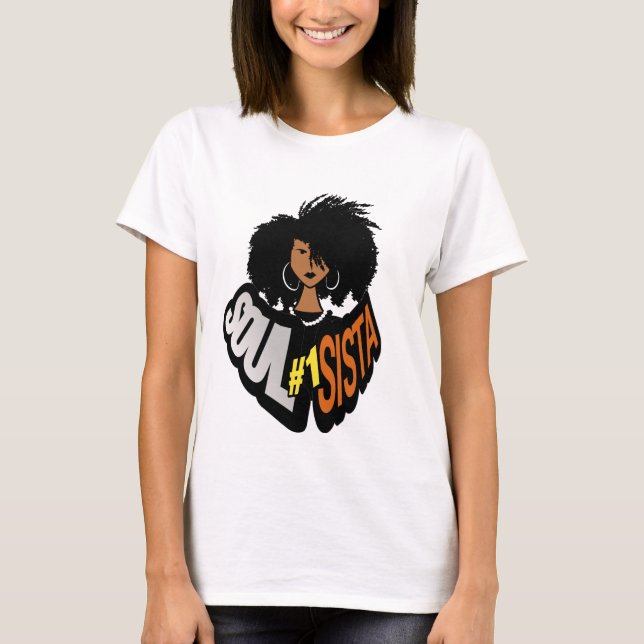 Camiseta O t-shirt básico das mulheres da ALMA SISTA #1 (Frente)
