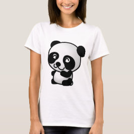 Camiseta O t-shirt básico das mulheres da panda