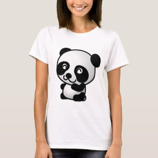 Camiseta O t-shirt básico das mulheres da panda