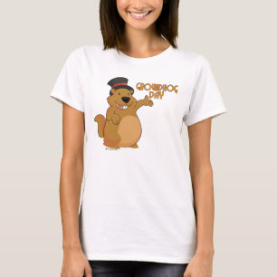 Camiseta O t-shirt básico das mulheres do dia de Groundhog