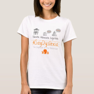 Camiseta O t-shirt básico das mulheres do #SayDyslexia
