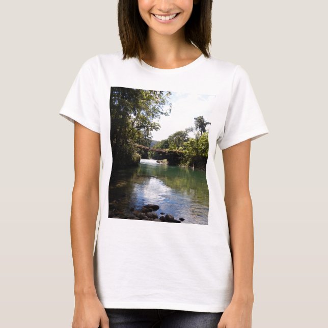 Camiseta O t-shirt básico das suas mulheres feitas sob (Frente)