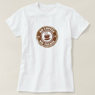 Camiseta O t-shirt básico de nenhumas café nenhumas