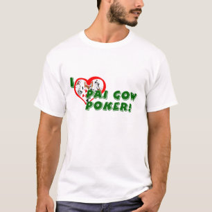Camiseta O t-shirt básico do amante do póquer de Pai Gow