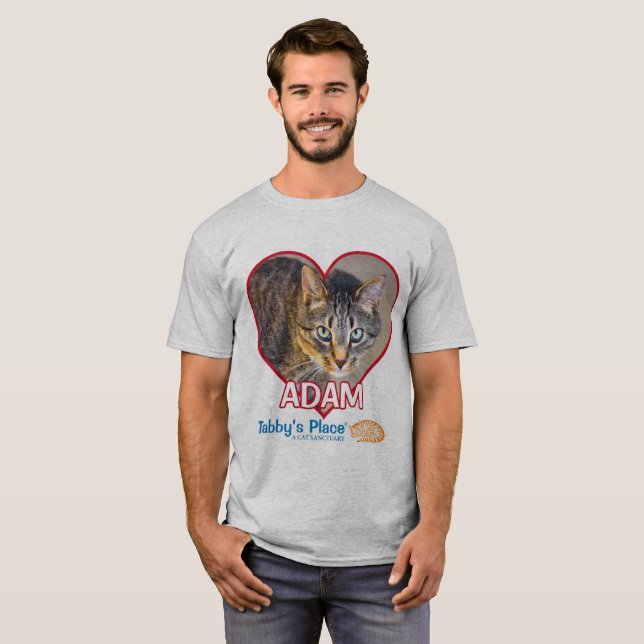 Camiseta O t-shirt básico dos homens - Adam (Frente Completa)