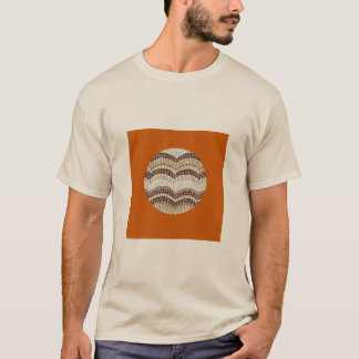 Camiseta O t-shirt básico dos homens bege do mosaico