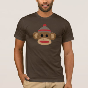 Camiseta O t-shirt básico dos homens de Brown do macaco da