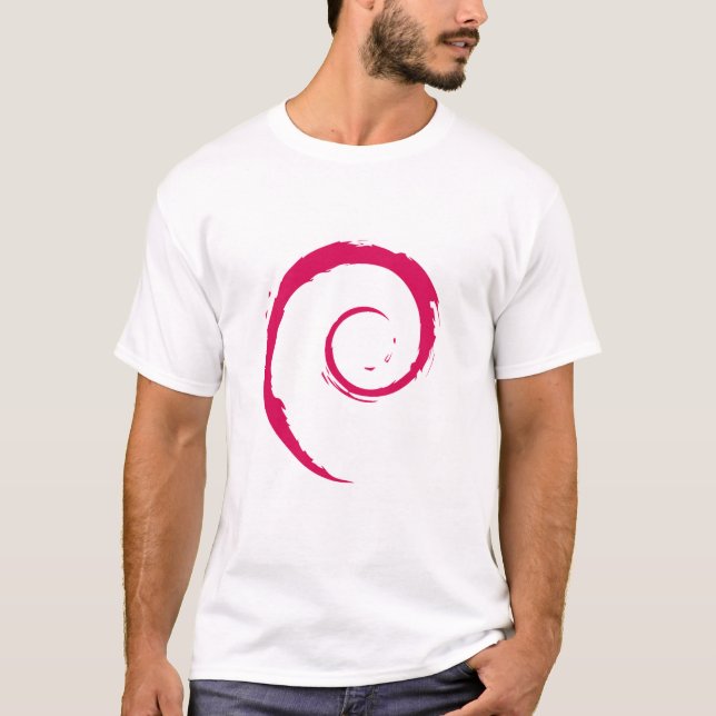 Camiseta O t-shirt básico dos homens de Debian (Frente)