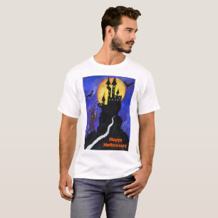 Camiseta O t-shirt básico dos homens do Dia das Bruxas