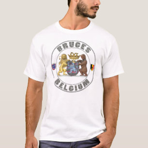 Camiseta O t-shirt básico dos homens do emblema da crista