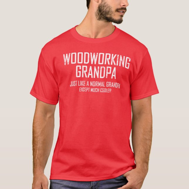 Camiseta O t-shirt básico dos homens do vovô do Woodworking (Frente)