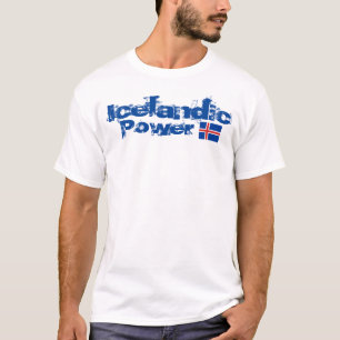 Camiseta O t-shirt básico dos homens islandêses do poder