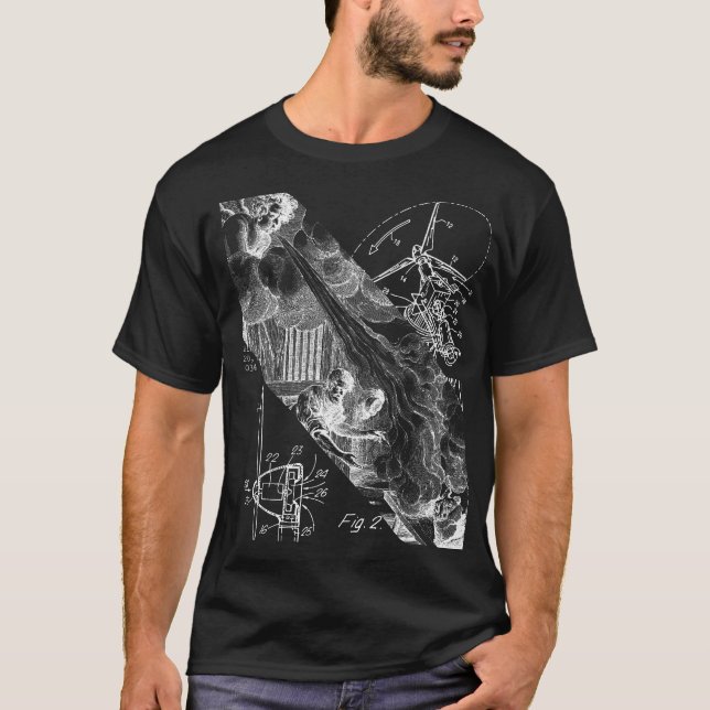 Camiseta O t-shirt básico escuro dos homens - vento psto (Frente)