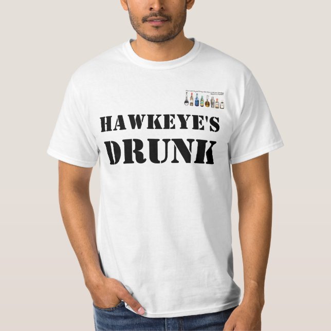 Camiseta O t-shirt bêbedo de Hawkeye (Frente)