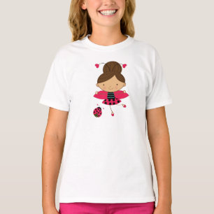 Camiseta O t-shirt bonito da menina pequena da menina do