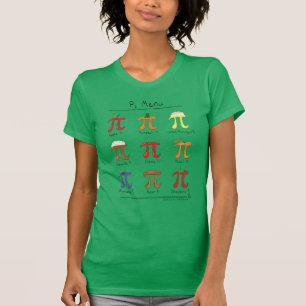 Camiseta O t-shirt bonito das mulheres do dia do Pi da