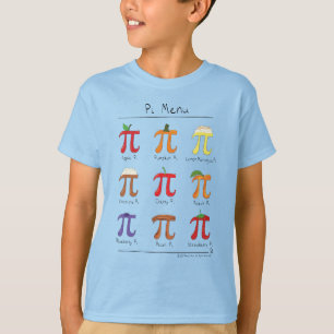 Camiseta O t-shirt bonito do menino do miúdo do dia do Pi
