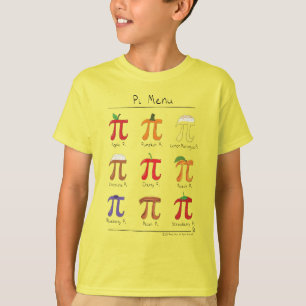 Camiseta O t-shirt bonito do menino do miúdo do dia do Pi