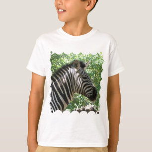 Camiseta O t-shirt bonito do miúdo da zebra