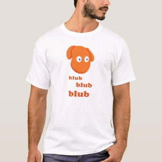 Camiseta O t-shirt branco básico de Blubby "Blub Blub Blub"