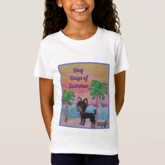 Camiseta O t-shirt branco da menina bonito com impressão do