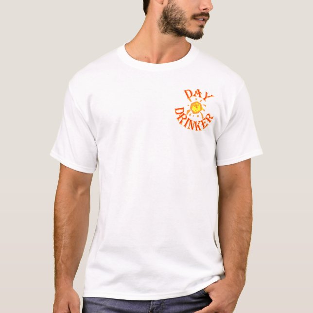 Camiseta O t-shirt colorido dos homens de DayDrinker (Frente)