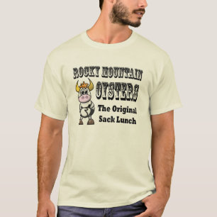 Camiseta O t-shirt cómico dos homens das ostras da montanh