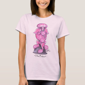 Camiseta O t-shirt da caniche do cancro da mama de Pinker