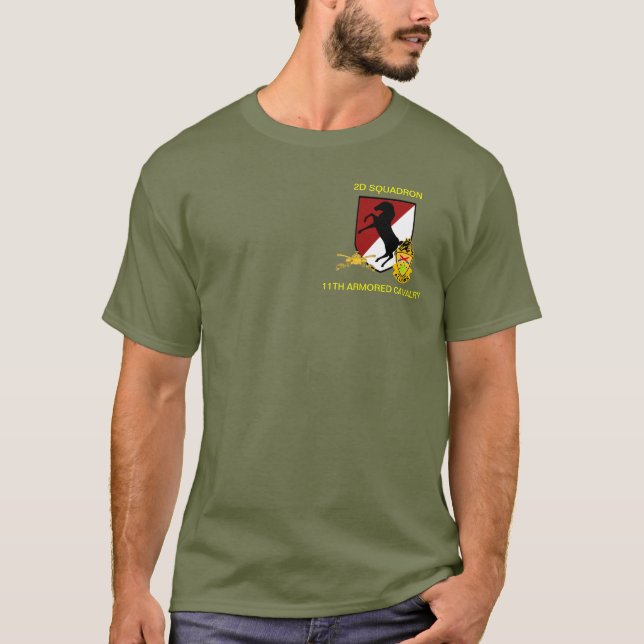 Camiseta ò T-SHIRT da CAVALARIA BLINDADA do ESQUADRÃO 11o (Frente)