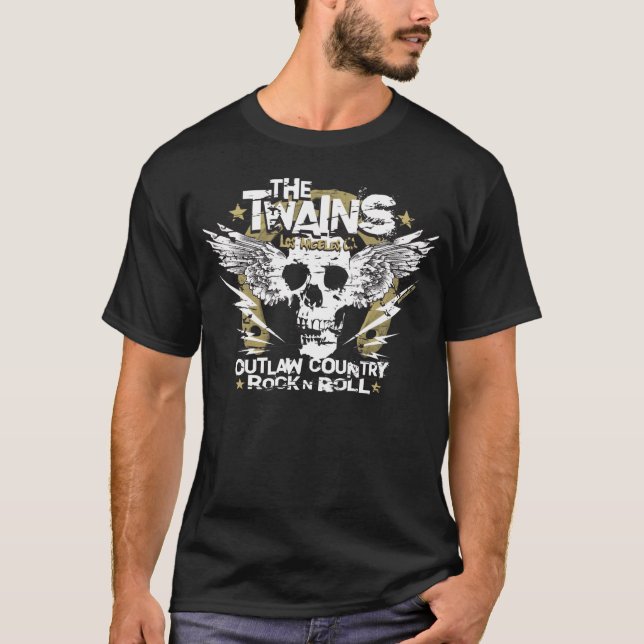 Camiseta O t-shirt da ferradura do n do crânio de TWAINS! (Frente)