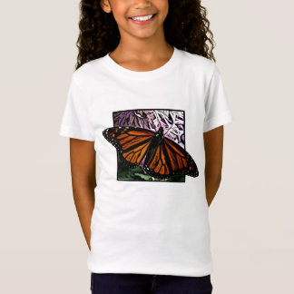 Camiseta O t-shirt da menina da borboleta de monarca
