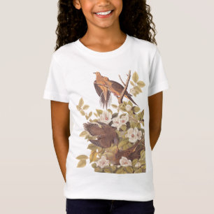 Camiseta O t-shirt da menina da pomba da tartaruga de