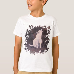Camiseta "O t-shirt da menina de urro do lobo branco"