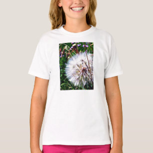 Camiseta o t-shirt da menina do dente-de-leão