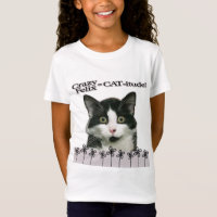O t-shirt da menina louca do Gato-itude de Felix