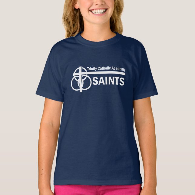 Camiseta O t-shirt da menina: Santos do TCA (Frente)