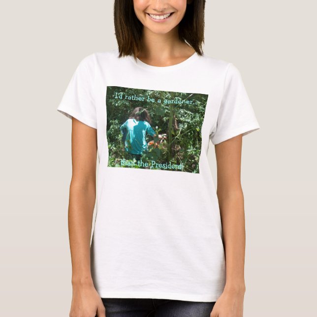 Camiseta O t-shirt da mulher/a jardinagem (Frente)