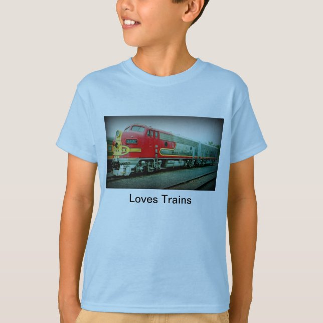 Camiseta O t-shirt das crianças dos trens dos amores (Frente)