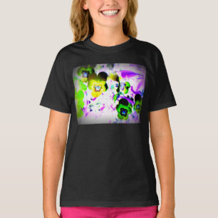 Camiseta O t-shirt das meninas das violetas